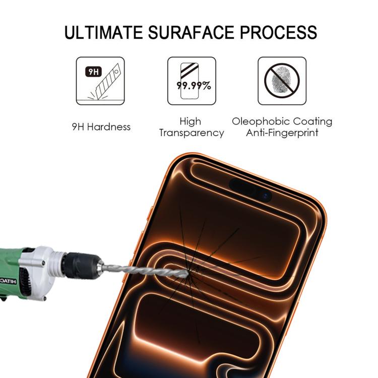 Miếng dán kính cường lực phủ keo toàn màn hình, dành cho iPhone 17 Pro Max, iPhone 17 Pro, iPhone 17, iPhone Air, iPhone 16 Pro Max, iPhone 16 Pro, iPhone 16 Plus, iPhone 16