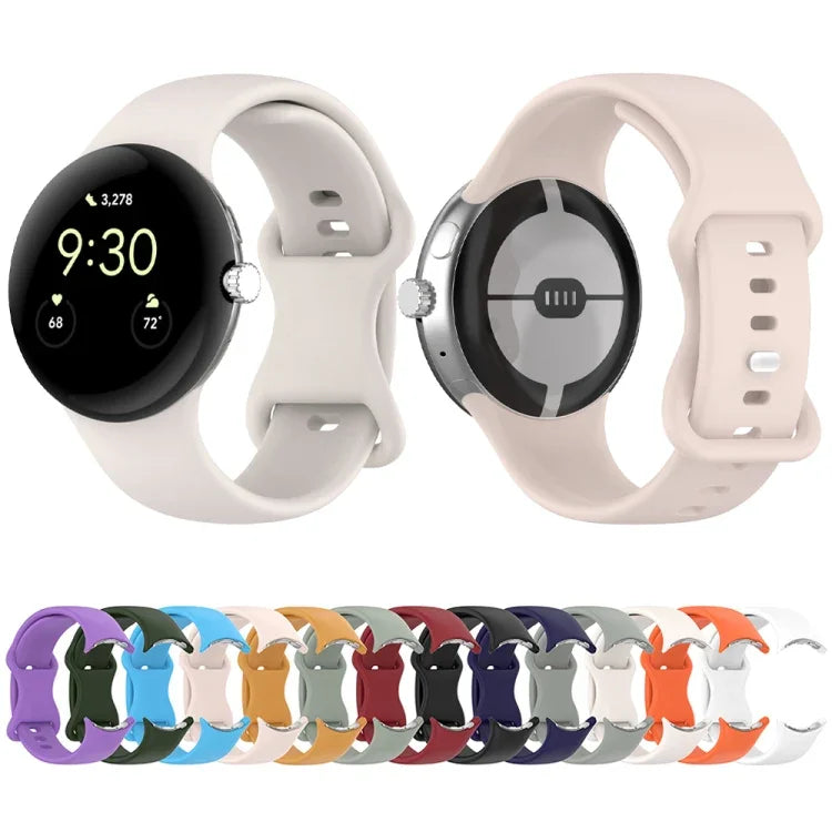 Dây đeo đồng hồ silicone chính hãng, dành cho Google Pixel Watch 4 / Watch 3 45mm, dành cho Google Pixel Watch 4 / 3 / 2 / 1 41mm