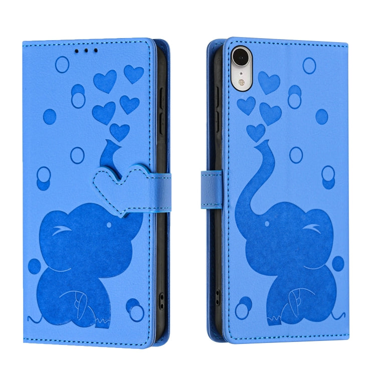 Ốp lưng điện thoại da dập nổi hình voi hoạt hình, dành cho iPhone XR, iPhone XS Max, iPhone 8 Plus / 7 Plus