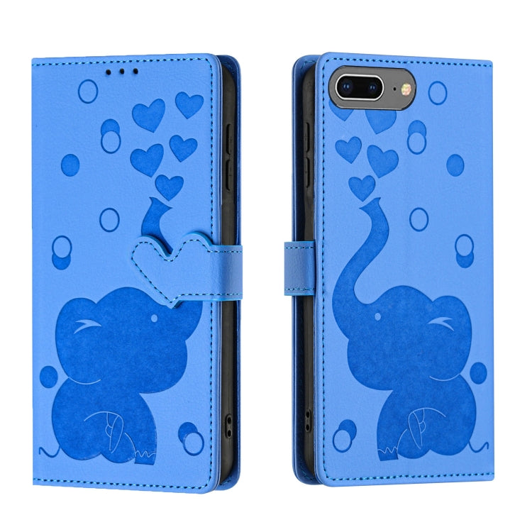 Ốp lưng điện thoại da dập nổi hình voi hoạt hình, dành cho iPhone XR, iPhone XS Max, iPhone 8 Plus / 7 Plus