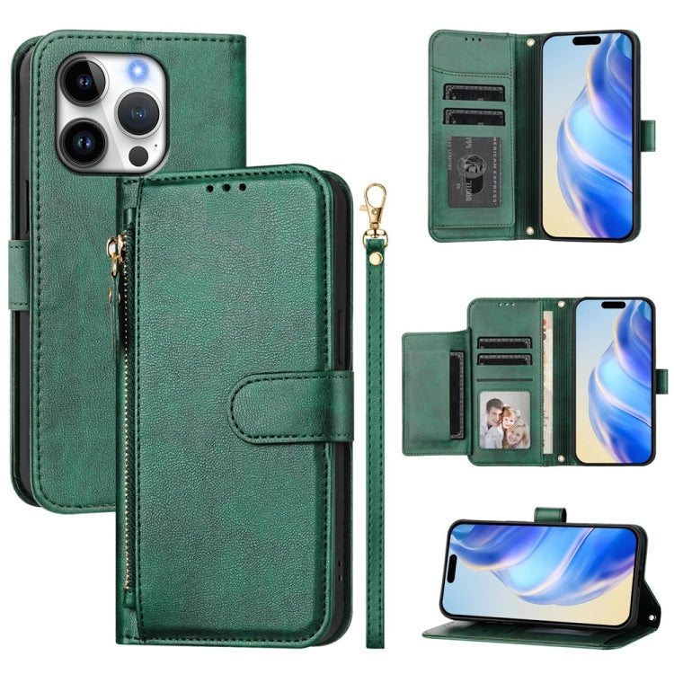 Ví da ốp lưng điện thoại nhiều ngăn thẻ có khóa kéo, dành cho iPhone 17e / 16e, iPhone 17 Pro Max, iPhone 17 Pro, iPhone 17, iPhone Air, iPhone 16 Pro Max, iPhone 16 Pro, iPhone 16 Plus
