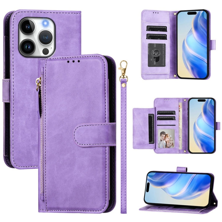 Ví da ốp lưng điện thoại nhiều ngăn thẻ có khóa kéo, dành cho iPhone 17e / 16e, iPhone 17 Pro Max, iPhone 17 Pro, iPhone 17, iPhone Air, iPhone 16 Pro Max, iPhone 16 Pro, iPhone 16 Plus