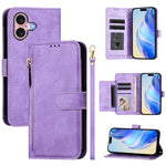 Ví da khóa kéo nhiều khe thẻ, ốp điện thoại, dành cho iPhone 16, iPhone 15 Pro Max, iPhone 15 Pro, iPhone 15 Plus, iPhone 15, iPhone 14 Plus, iPhone 14 / 13, iPhone 14 Pro