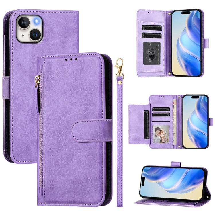 Ví da khóa kéo nhiều khe thẻ, ốp điện thoại, dành cho iPhone 16, iPhone 15 Pro Max, iPhone 15 Pro, iPhone 15 Plus, iPhone 15, iPhone 14 Plus, iPhone 14 / 13, iPhone 14 Pro