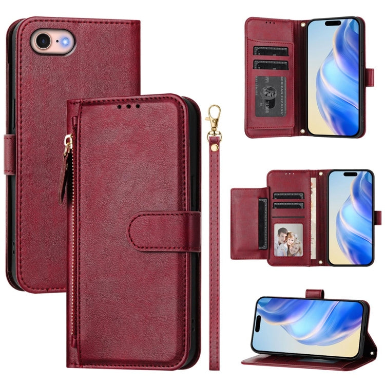 Ví da khóa kéo nhiều khe thẻ, ốp điện thoại, dành cho iPhone 14 Pro Max, iPhone SE 2022 / 2020 / 8 / 7, iPhone 13 Pro Max, iPhone 13 Pro, iPhone 13 mini, iPhone 12 / 12 Pro, iPhone 12 Pro Max, iPhone 12 mini