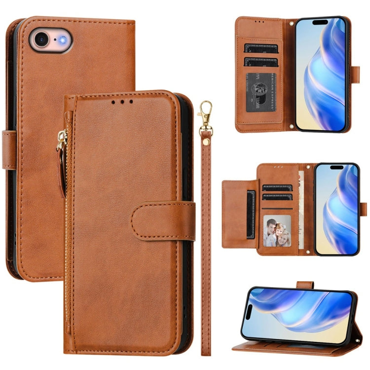 Ví da khóa kéo nhiều khe thẻ, ốp điện thoại, dành cho iPhone 14 Pro Max, iPhone SE 2022 / 2020 / 8 / 7, iPhone 13 Pro Max, iPhone 13 Pro, iPhone 13 mini, iPhone 12 / 12 Pro, iPhone 12 Pro Max, iPhone 12 mini