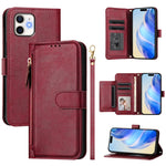 Ví da khóa kéo nhiều khe thẻ, ốp điện thoại, dành cho iPhone 14 Pro Max, iPhone SE 2022 / 2020 / 8 / 7, iPhone 13 Pro Max, iPhone 13 Pro, iPhone 13 mini, iPhone 12 / 12 Pro, iPhone 12 Pro Max, iPhone 12 mini