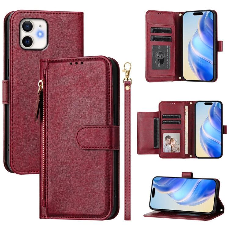 Ví da khóa kéo nhiều khe thẻ, ốp điện thoại, dành cho iPhone 14 Pro Max, iPhone SE 2022 / 2020 / 8 / 7, iPhone 13 Pro Max, iPhone 13 Pro, iPhone 13 mini, iPhone 12 / 12 Pro, iPhone 12 Pro Max, iPhone 12 mini