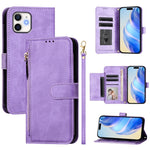 Ví da khóa kéo nhiều khe thẻ, ốp điện thoại, dành cho iPhone 14 Pro Max, iPhone SE 2022 / 2020 / 8 / 7, iPhone 13 Pro Max, iPhone 13 Pro, iPhone 13 mini, iPhone 12 / 12 Pro, iPhone 12 Pro Max, iPhone 12 mini