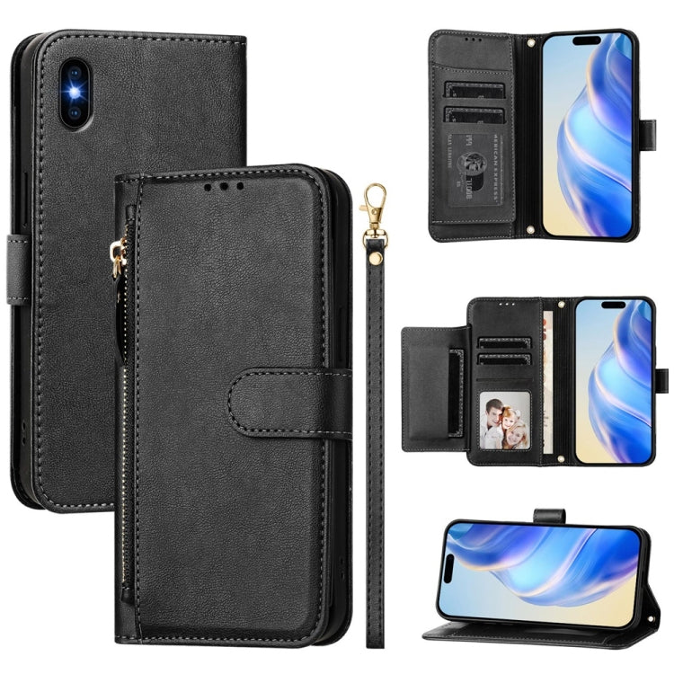 Ví da khóa kéo nhiều khe thẻ, ốp điện thoại, dành cho iPhone 11 Pro Max, iPhone 11, iPhone 11 Pro, iPhone X / XS, iPhone XR, iPhone XS Max, iPhone 8 Plus / 7 Plus