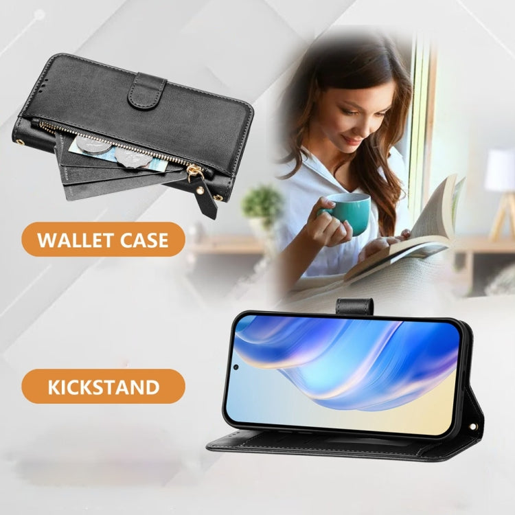 Ví da ốp lưng điện thoại nhiều ngăn thẻ có khóa kéo, dành cho iPhone 17e / 16e, iPhone 17 Pro Max, iPhone 17 Pro, iPhone 17, iPhone Air, iPhone 16 Pro Max, iPhone 16 Pro, iPhone 16 Plus