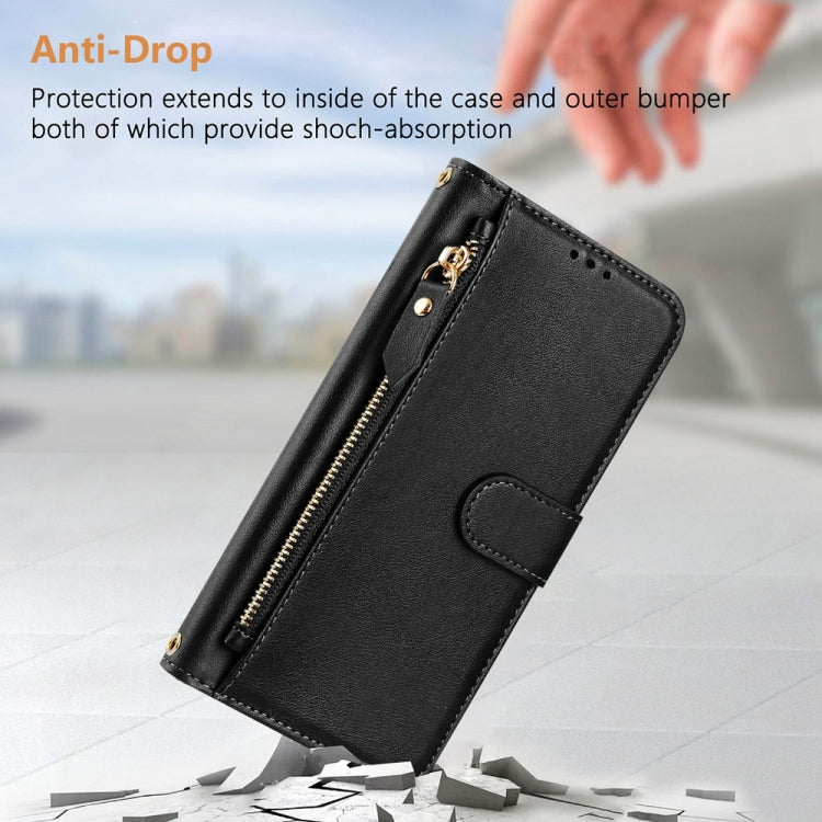 Ví da ốp lưng điện thoại nhiều ngăn thẻ có khóa kéo, dành cho iPhone 17e / 16e, iPhone 17 Pro Max, iPhone 17 Pro, iPhone 17, iPhone Air, iPhone 16 Pro Max, iPhone 16 Pro, iPhone 16 Plus