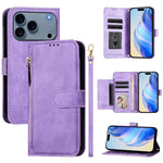 Ví da ốp lưng điện thoại nhiều ngăn thẻ có khóa kéo, dành cho iPhone 17e / 16e, iPhone 17 Pro Max, iPhone 17 Pro, iPhone 17, iPhone Air, iPhone 16 Pro Max, iPhone 16 Pro, iPhone 16 Plus