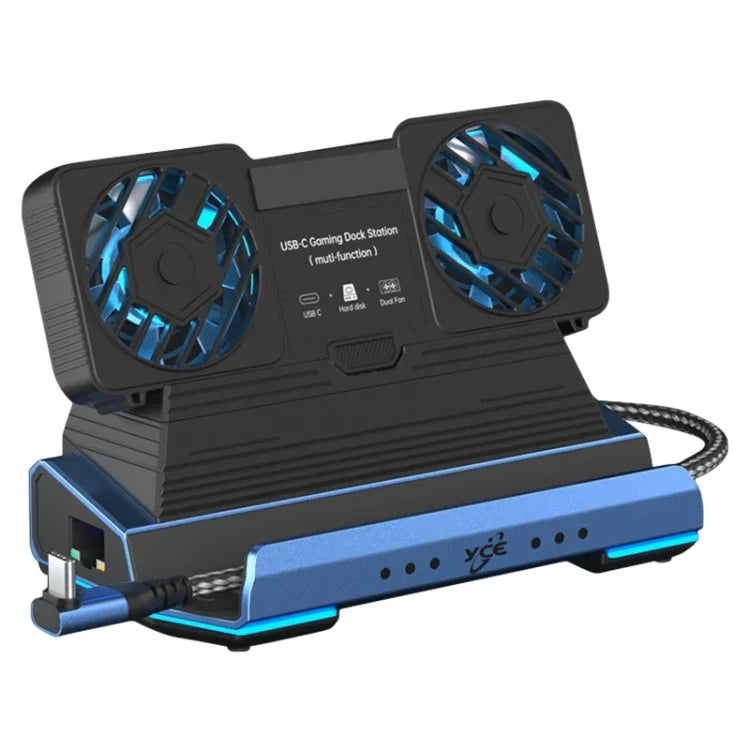 Trạm dock chơi game USB-C 9 trong 1 YCE-V279A có quạt tháo rời, 9 trong 1