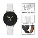 Dây đeo đồng hồ da thật đuôi tròn, dành cho Google Pixel Watch 4 / Watch 3 45mm
