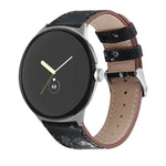 Dây đeo đồng hồ da thật đuôi tròn, dành cho Google Pixel Watch 4 / Watch 3 45mm