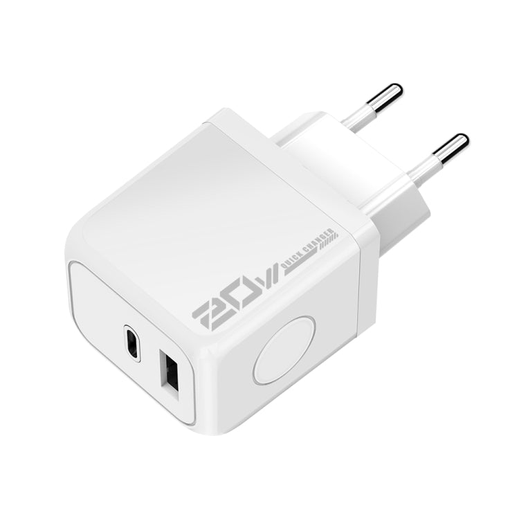 Sạc nhanh M167 PD 20W Type-C và USB QC 3.0, phích cắm EU, phích cắm US