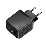 Sạc nhanh M167 PD 20W Type-C và USB QC 3.0, phích cắm EU, phích cắm US