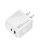 Sạc nhanh M167 PD 20W Type-C và USB QC 3.0, phích cắm EU, phích cắm US
