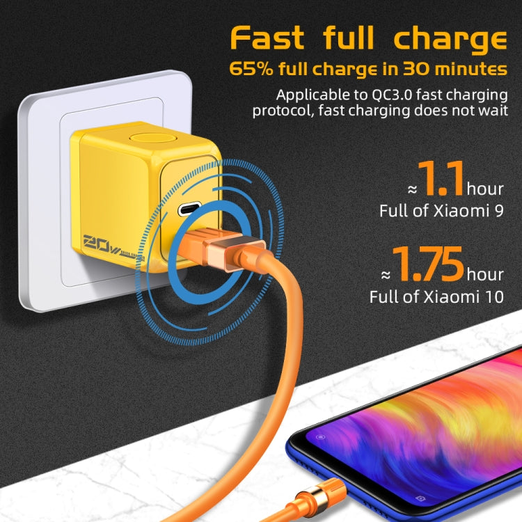 Sạc nhanh M167 PD 20W Type-C và USB QC 3.0, phích cắm EU, phích cắm US