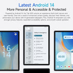 Máy tính bảng Ulefone Tab W10 WiFi, 10.1 inch Android 14 Unisoc T606 tám nhân, phích cắm EU, Tab W10