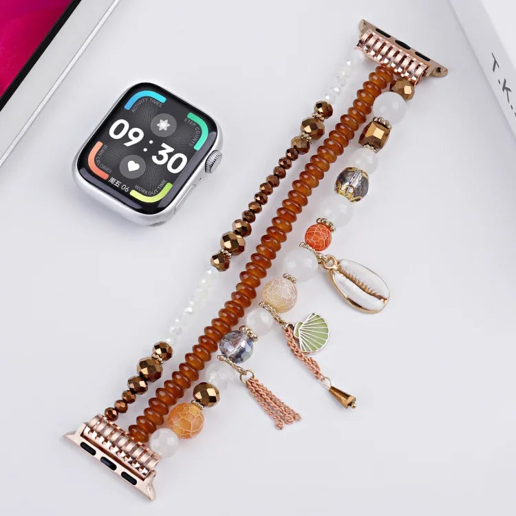 Dây đồng hồ chuỗi hạt vỏ sò, Dành cho Apple Watch 46mm / 49mm / 45mm / 44mm, Dành cho Apple Watch 42mm / 41mm / 40mm / 38mm