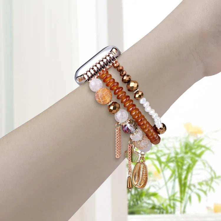 Dây đồng hồ chuỗi hạt vỏ sò, Dành cho Apple Watch 46mm / 49mm / 45mm / 44mm, Dành cho Apple Watch 42mm / 41mm / 40mm / 38mm