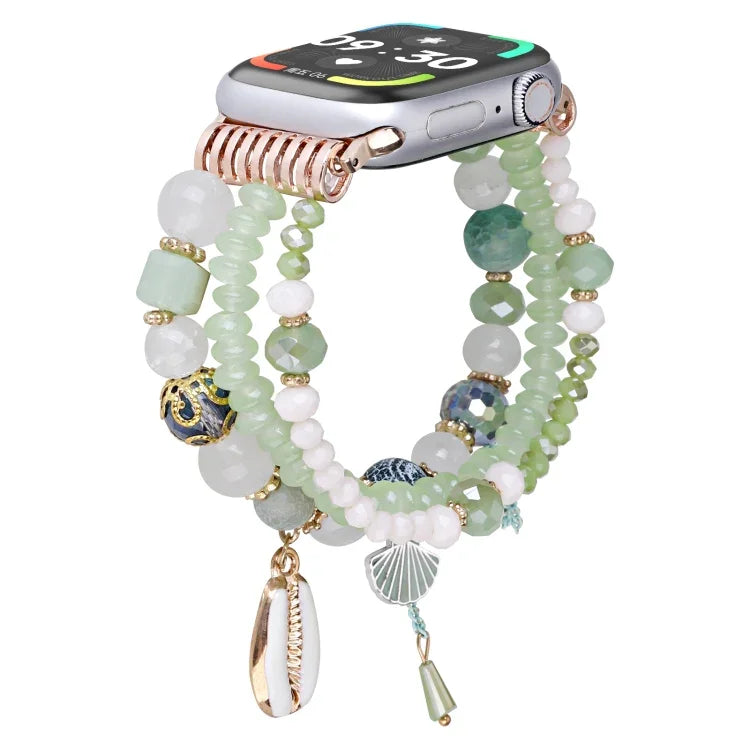 Dây đồng hồ chuỗi hạt vỏ sò, Dành cho Apple Watch 46mm / 49mm / 45mm / 44mm, Dành cho Apple Watch 42mm / 41mm / 40mm / 38mm