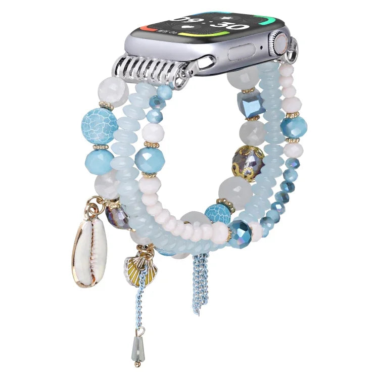 Dây đồng hồ chuỗi hạt vỏ sò, Dành cho Apple Watch 46mm / 49mm / 45mm / 44mm, Dành cho Apple Watch 42mm / 41mm / 40mm / 38mm