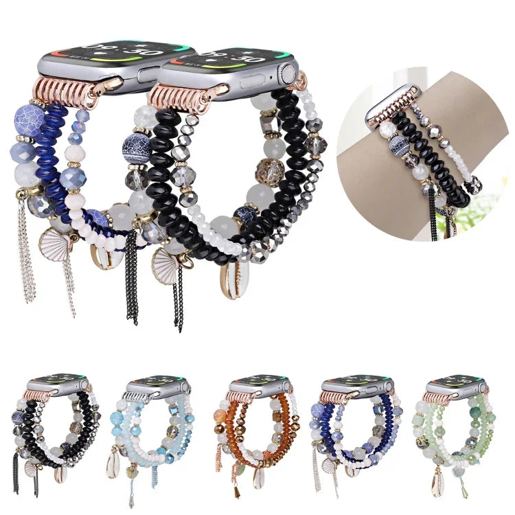 Dây đồng hồ chuỗi hạt vỏ sò, Dành cho Apple Watch 46mm / 49mm / 45mm / 44mm, Dành cho Apple Watch 42mm / 41mm / 40mm / 38mm