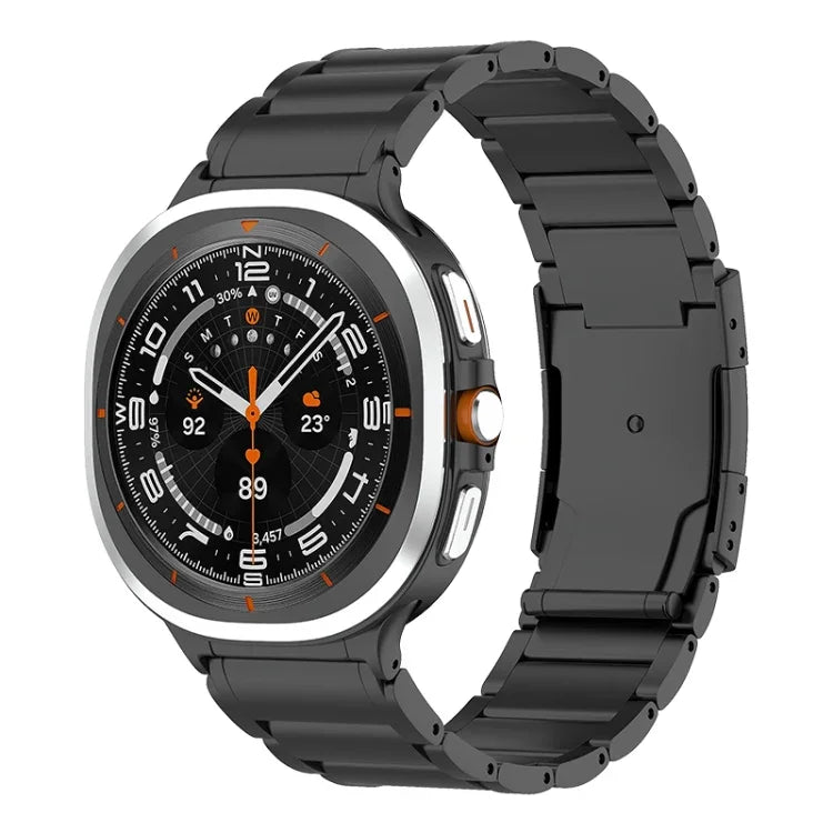 Dây đồng hồ thép titan khóa rùa ba hạt, Dành cho Samsung Galaxy Watch Ultra / Ultra 2025, Dành cho Samsung Galaxy Watch8 / Watch8 Classic
