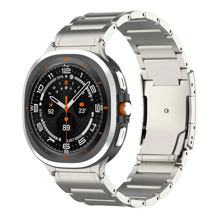 Dây đồng hồ thép titan khóa rùa ba hạt, Dành cho Samsung Galaxy Watch Ultra / Ultra 2025, Dành cho Samsung Galaxy Watch8 / Watch8 Classic
