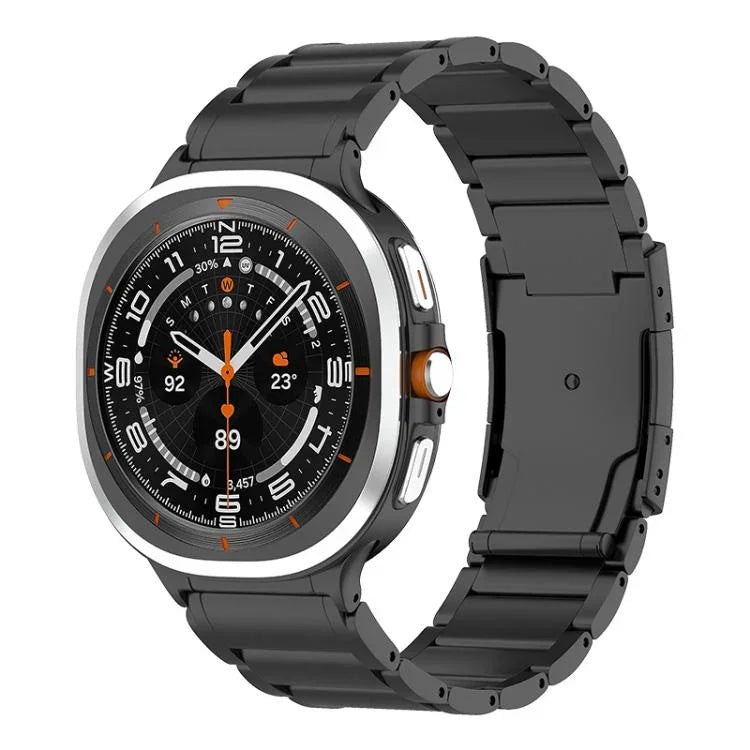 Dây đồng hồ thép titan khóa rùa ba hạt, Dành cho Samsung Galaxy Watch Ultra / Ultra 2025, Dành cho Samsung Galaxy Watch8 / Watch8 Classic