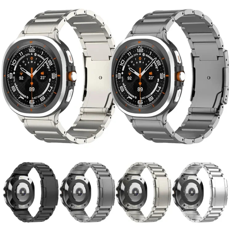 Dây đồng hồ thép titan khóa rùa ba hạt, Dành cho Samsung Galaxy Watch Ultra / Ultra 2025, Dành cho Samsung Galaxy Watch8 / Watch8 Classic