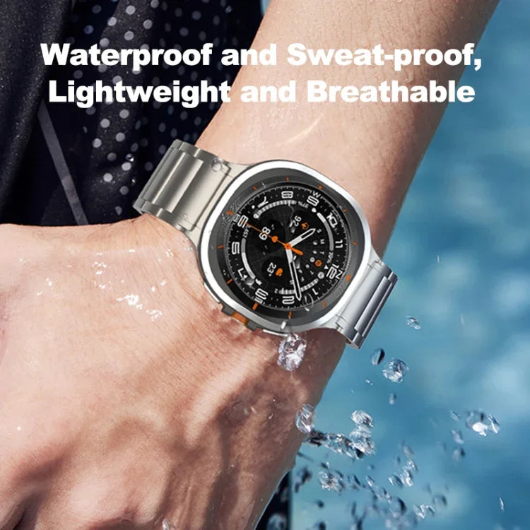 Dây đồng hồ thép titan khóa rùa ba hạt, Dành cho Samsung Galaxy Watch Ultra / Ultra 2025, Dành cho Samsung Galaxy Watch8 / Watch8 Classic