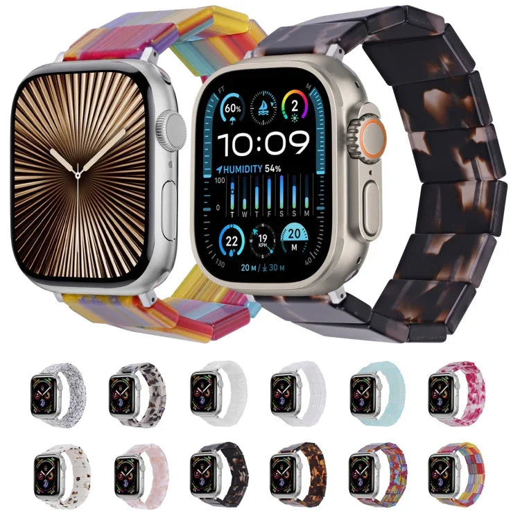 Dây đồng hồ nhựa resin vuông dây thun, Dành cho Apple Watch 46mm / 49mm / 45mm / 44mm, Dành cho Apple Watch 42mm / 41mm / 40mm / 38mm