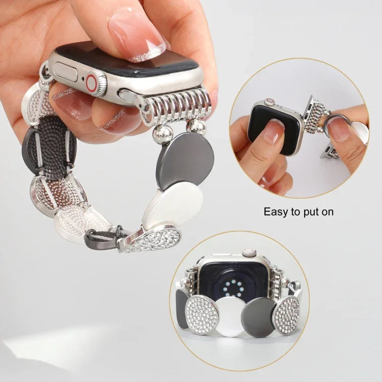 Dây đồng hồ kim loại chuỗi hợp kim, Dành cho Apple Watch 46mm / 49mm / 45mm / 44mm, Dành cho Apple Watch 42mm / 41mm / 40mm / 38mm