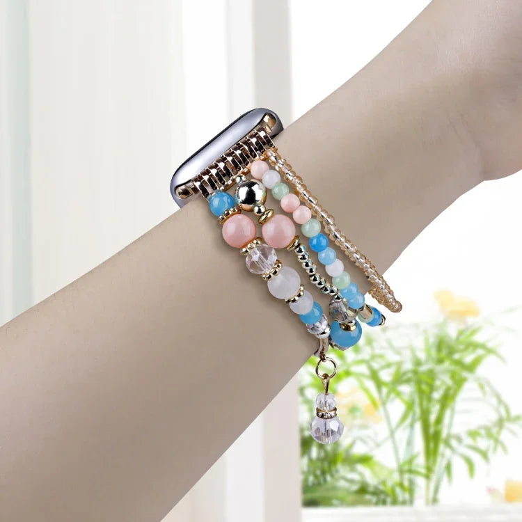 Dây đồng hồ chuỗi hạt đồng bốn hàng, Dành cho Apple Watch 46mm / 49mm / 45mm / 44mm, Dành cho Apple Watch 42mm / 41mm / 40mm / 38mm