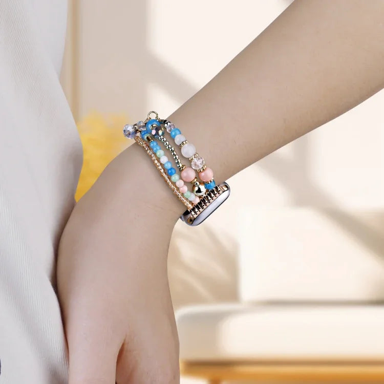 Dây đồng hồ chuỗi hạt đồng bốn hàng, Dành cho Apple Watch 46mm / 49mm / 45mm / 44mm, Dành cho Apple Watch 42mm / 41mm / 40mm / 38mm