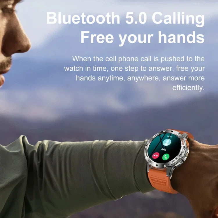 Đồng hồ thông minh K65 1.43 inch gọi Bluetooth, hỗ trợ đo nhịp tim / oxy trong máu