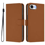 Ốp lưng điện thoại da màu trơn cảm giác da kèm dây đeo, dành cho iPhone 17e / 16e, iPhone 17 Pro Max