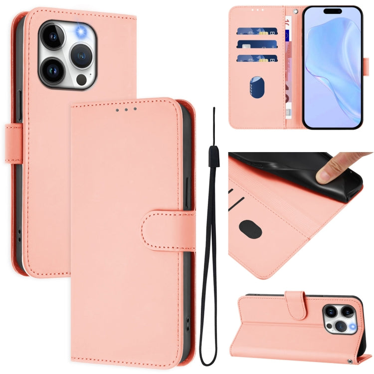 Ốp điện thoại da màu trơn cảm giác da với dây đeo, dành cho iPhone 14 / 13, iPhone 14 Pro