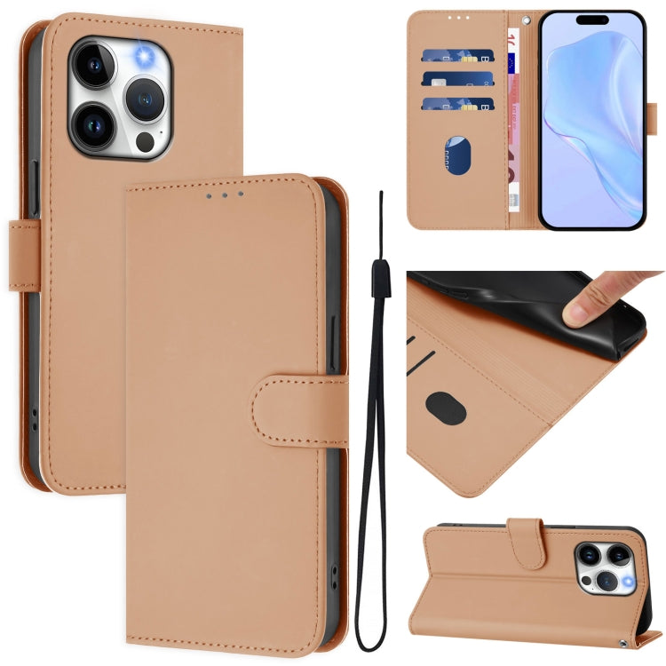 Ốp điện thoại da màu trơn cảm giác da với dây đeo, dành cho iPhone 14 / 13, iPhone 14 Pro