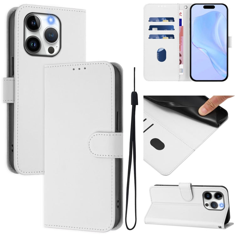 Ốp điện thoại da màu trơn cảm giác da với dây đeo, dành cho iPhone 14 / 13, iPhone 14 Pro