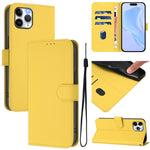 Skin Feel Solid Color Leather Phone Case with Lanyard, For iPhone 11 Pro, For iPhone XS / X
