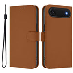 Ốp lưng điện thoại da màu trơn cảm giác da kèm dây đeo, dành cho iPhone Air, iPhone 16 Pro Max