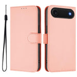 Ốp lưng điện thoại da màu trơn cảm giác da kèm dây đeo, dành cho iPhone Air, iPhone 16 Pro Max