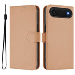 Ốp lưng điện thoại da màu trơn cảm giác da kèm dây đeo, dành cho iPhone Air, iPhone 16 Pro Max