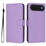 Ốp lưng điện thoại da màu trơn cảm giác da kèm dây đeo, dành cho iPhone Air, iPhone 16 Pro Max