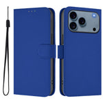 Ốp lưng điện thoại da màu trơn cảm giác da kèm dây đeo, dành cho iPhone 17e / 16e, iPhone 17 Pro Max
